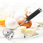 1PC Egg Beater,Semi-automatic Mixer Egg Beater Manual Self Turning Stainless Steel Whisk Hand Blender Egg Cream Stirring Kitchen Tools