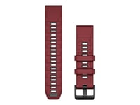 Garmin Quickfit 22 - Klockräm För Sportklocka - Silikon - Marsala, Grafit