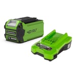 Greenworks Batterikit GSK40B25 40V 2,5Ah Start Kit Batteri och laddare - 2,5A 100046264