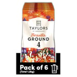 Taylors of Harrogate Brasilia Ground Coffee, 200 g (Pack of 6 - Total 1.2kg)