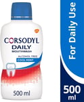 Corsodyl Daily Gum Care Mouthwash Alcohol Free Cool Mint, 500ml (Pack of 1)