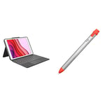 Logitech Combo Touch - étui Clavier pour iPad (7e gén - 2019 | 8e gén - 2020 | 9e gén - 2021) Crayon - Stylet numérique pour Tous Les iPad (Versions 2018 et ultérieures) - FRA AZERTY