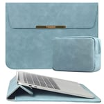 TOWOOZ 13 Inch Laptop Sleeve Case, Macbook Air 13 Inch Case Compatible with 2016-2020 MacBook Air/ MacBook Pro 13inch/ iPad Pro 12.9/ Dell XPS 13/ Surface Pro X, Faux Suede Bag (13Inch, Dark Blue)