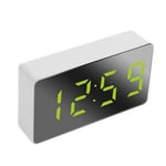 2X( Desk Digital Mirror LED Temperature USB Bedside Table Travel Clocks for 