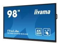 iiyama ProLite TE9812MIS-B3AG - 98 Diagonal klass (97.5 visbar) LED-bakgrundsbelyst LCD-skärm - interaktiv digital skyltning - med pekskärm (multi-touch) / PC-anslutning som tillval - 4K UHD (2160p) 3840 x 2160 - black bezel with matte finish - med iiyama WiFi module (OWM002)