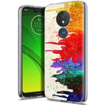 Yoedge Motorola Moto G7 Power Case, Clear Transparent Personalised Print Patterned Protective Case Ultra Slim Shockproof TPU Silicone Gel Cover for Motorola Moto G7 Power (Colorful)