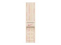 Apple Nike - Slinga För Smart Klocka - 46Mm - 145 - 220 Mm - Starlight/Rosa