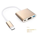 or - Rankman Type-C Thunderbolt 3 to HDMI-compatible VGA USB 3.0 C Aux Adapter for MacBook Samsung S20 Dex Su