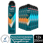 Sure Men Anti-perspirant 72H Nonstop Protection Deodorant, 250ml 12 Pack