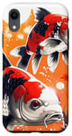 iPhone XR three koi fishes lucky japanese carp asian goldfish cool art Case