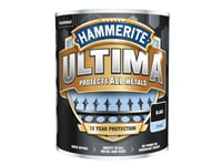  Hammerite Ultima Metal Paint Smooth Black 750ml HMMUMSBL750