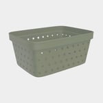 Nordiska Plast Förvaringskorg i plast Store It Star Basket, khaki grön, 166 x 125 75 mm, 1 liter