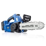 Hyundai 20v 10" Bar Lithium-ion Brushless Cordless Chainsaw with 4ah Battery and Charger, Average Run Time Up to 52min, Lightweight & Powerful Chain Saw, 3 Year Warranty