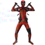 Deadpool-dräkt Cosplay Barn Vuxen Outfit Anime Superhjälte Cosplay Dödsvakt Anime Vuxen Service Leotard Hattar Tillbehör Anime-WELLNGS 3 PCS 3 PCS S