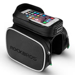 ROCKBROS bicycle bike top tube bag with touch screen window for 6.2-inch Smartphone - Satellite