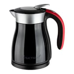 Vektra VEK-1201B Vacuum Insulated Environmentally Eco Friendly Easy Pour Cordless Kettle, 1.2 Litre, Black/Red