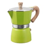 SODIAL(R) Aluminium Italian Moka Espresso Coffee Maker Filter Stove Pot 3 Cups (Green)