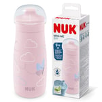 Gobelet NUK Mini-Me pour bébé | 9+ mois | 300 ml | Biberon pour enfant | Bec renforcé anti-fuites | Résistant aux chocs | Papillon rose