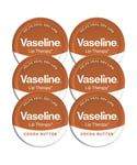 Vaseline Unisex Lip Therapy Petroleum Jelly Cocoa Butter 20gm, 6 Pack - Brown - One Size
