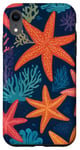 Coque pour iPhone XR Design esthétique en forme d'étoile de mer et corail