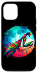 Coque pour iPhone 13 Pro Cool Graphic Tie Dye Lunettes de soleil Mantis Illustration Art