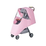 Baby stroller raincoat Strollers origin supply warm wind and rain rain hat breathable baby stroller Buggy rain cover Stroller Accessories (Color : Pink)