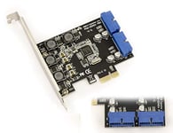 KALEA-INFORMATIQUE Carte contrôleur PCI Express PCIe vers USB 3.0 2 Ports internes USB3 19 Points 5G avec Chipset NEC. Equerres Low et High Profile fournies