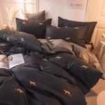 XYSQWZ Plush Velvet Quilt Cover Sets, Print Bedding Set Cotton Crystal Duvet Cover, (King, 220 * 240CM) Winter Warm Flannel Bed Linen Bed Sheet Double King Leopard 1.8m Bed(6 Feet)