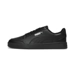 PUMA Shuffle Jr Sneaker, Black Black Silver, 4 UK