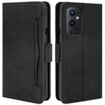 HualuBro OnePlus 9 Pro Case, Magnetic Full Body Protection Shockproof Flip Leather Wallet Case Cover with Card Slot Holder for OnePlus 9 Pro Phone Case (Black)