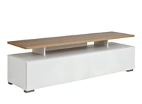 Habitat Floating Top TV Unit - White & Oak