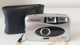 Polaroid 340 AF Motorised Autofocus Compact 35mm Film Camera Vintage Silver MINT