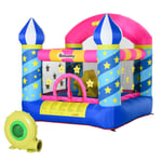 Kids Bouncy Castle House Inflatable Trampoline Basket with Blower