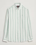 Morris Douglas Striped Linen Shirt Light Green