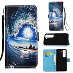 samsung Samsung Galaxy S22 Ultra Designer PU (SeaWave) Case