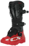 TCX - R04D Waterproof, Chaussures de Moto Imperméables pour Hommes, Certifiées avec Membrane T-DRY, Lacets et Fermeture Velcro, Tige en Maille avec revêtement Hot Melt, Noir/Rouge
