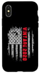 iPhone X/XS Vintage 2020 Distressed American Flag Legends 4th Birthday Case