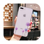 Simple Lavender Purple Flowers Coque Shell Phone Case for iPhone 8 7 6 6S Plus X XS MAX 5 5S SE XR 11 pro max-A2-For iPhone 8 Plus
