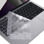 MacBook Pro 14/16" M1/M2/M3 (2021-2023) ENKAY Keyboard Guard m. Dansk / EU Tastatur - Gennemsigtig