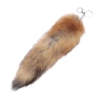 Söt Fox Tail Nyckelring Pendel Dam Nyckelring Hållare Pompoms Nyckelringar IC