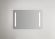 Linn Bad Hilde Speil, m/LED-lys 100x3,5x65 cm, Sølv