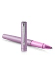 Parker Vector XL Rollerball-penna | Metallisk lila lack på mässing | Fin spets med svart bläckfyllning | Presentförpackning