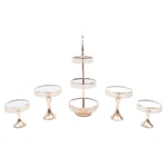 Gyllene Tårtställning, Elegant Design, Robust Metallkropp, Mångsidiga Visningsalternativ