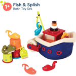 B toys – Fish N Splish Tub Toys Set – BPA Free 13-Pieces Bath Toys for Todd