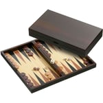 Backgammon Komplett i tre 39 cm Kommer i flott treeske m/ trebrikker