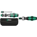 Wera Compact Tool Set "Kraftform 20" with Pouch, SL/PH/PZ, 7 Pieces, Silver & 05051461001 1/4 x 142 816 RA Ratchet Screwdriver - Silver