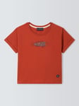 Armor Lux Kids' Fish Print Short Sleeve T-Shirt, Ketchup
