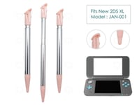 3 x Pink Extendable Stylus for New Nintendo 2DS XL/LL Plastic Replacement Pen