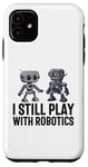 Coque pour iPhone 11 Robot ingénieur amusant pour homme, garçon, femme, entraîneur robotique