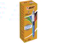 Kuglepenne Bic 4 Colours Grip Medium Spids 1,0 Mm – (12 Stk.)